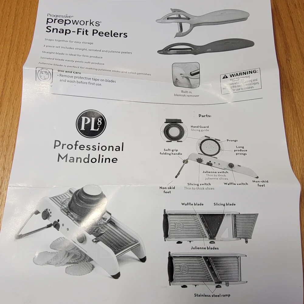 Progressive International PL8 Professional Mandoline Slicer Red